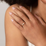 Rose Gold Wedding Band - 4mm Wide - Flat - Polished