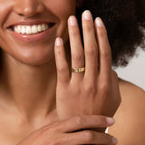Yellow Gold Wedding Band - 5mm Wide - Flat - Polished