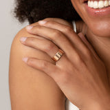 Rose Gold Wedding Band - 7mm Wide - Flat - Polished