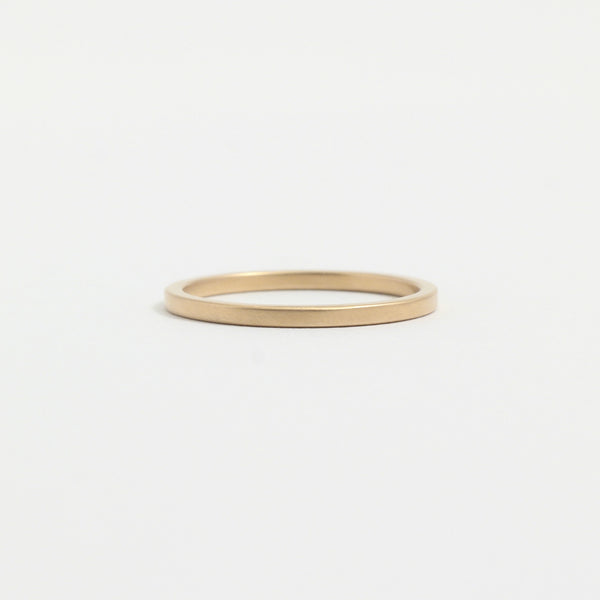 Yellow Gold Wedding Band - 1.5mm Wide - Flat - Matte