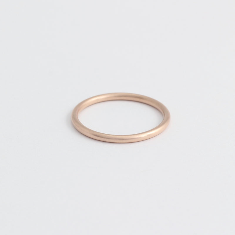 Rose Gold Wedding Band - 1.5mm Wide - Rounded - Polished