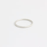 White Gold Wedding Band - 1.5mm Wide - Rounded - Polished