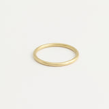Yellow Gold Wedding Band - 1.5mm Wide - Rounded - Matte