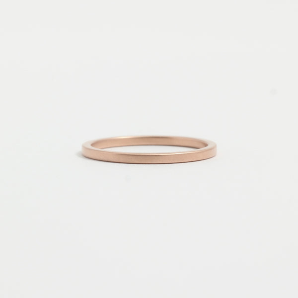 Rose gold Wedding Band - 1.5mm Wide - Flat - Matte