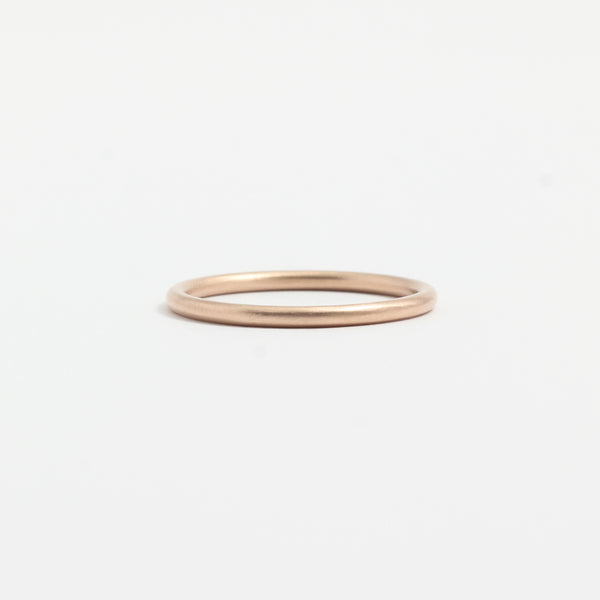 Rose Gold Wedding Band - 1.5mm Wide - Rounded - Matte