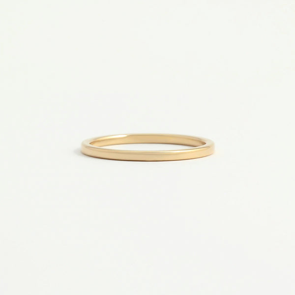 Yellow Gold Wedding Band - 1.5mm Wide - Flat - Polished