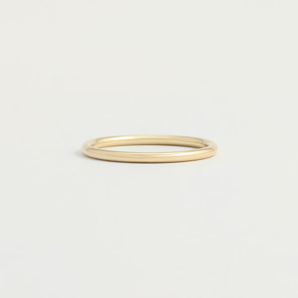 Yellow Gold Wedding Band - 1.5mm Wide - Rounded - Polished