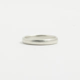 White Gold Wedding Band - 3mm Wide - Rounded - Matte
