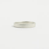 White Gold Wedding Band - 3mm Wide - Flat - Matte