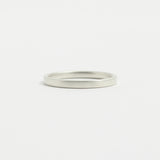 White Gold Wedding Band - 2mm Wide - Flat - Matte