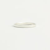 White Gold Wedding Band - 2mm Wide - Flat - Polished