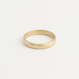 Yellow Gold Wedding Band - 3mm Wide - Rounded - Matte