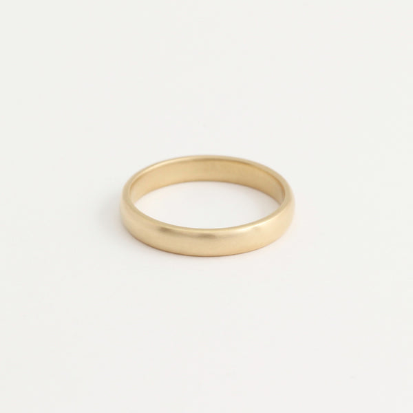 Yellow Gold Wedding Band - 3mm Wide - Rounded - Polished