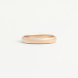 Rose Gold Wedding Band - 3mm Wide - Rounded - Polished