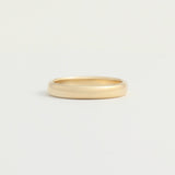 Yellow Gold Wedding Band - 3mm Wide - Rounded - Polished