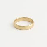 Yellow Gold Wedding Band - 4mm Wide - Rounded - Polished