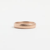 Rose Gold Wedding Band - 4mm Wide - Rounded - Matte