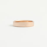 Rose Gold Wedding Band - 4mm Wide - Flat - Polished