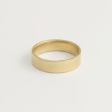 Yellow Gold Wedding Band - 5mm Wide - Flat - Matte