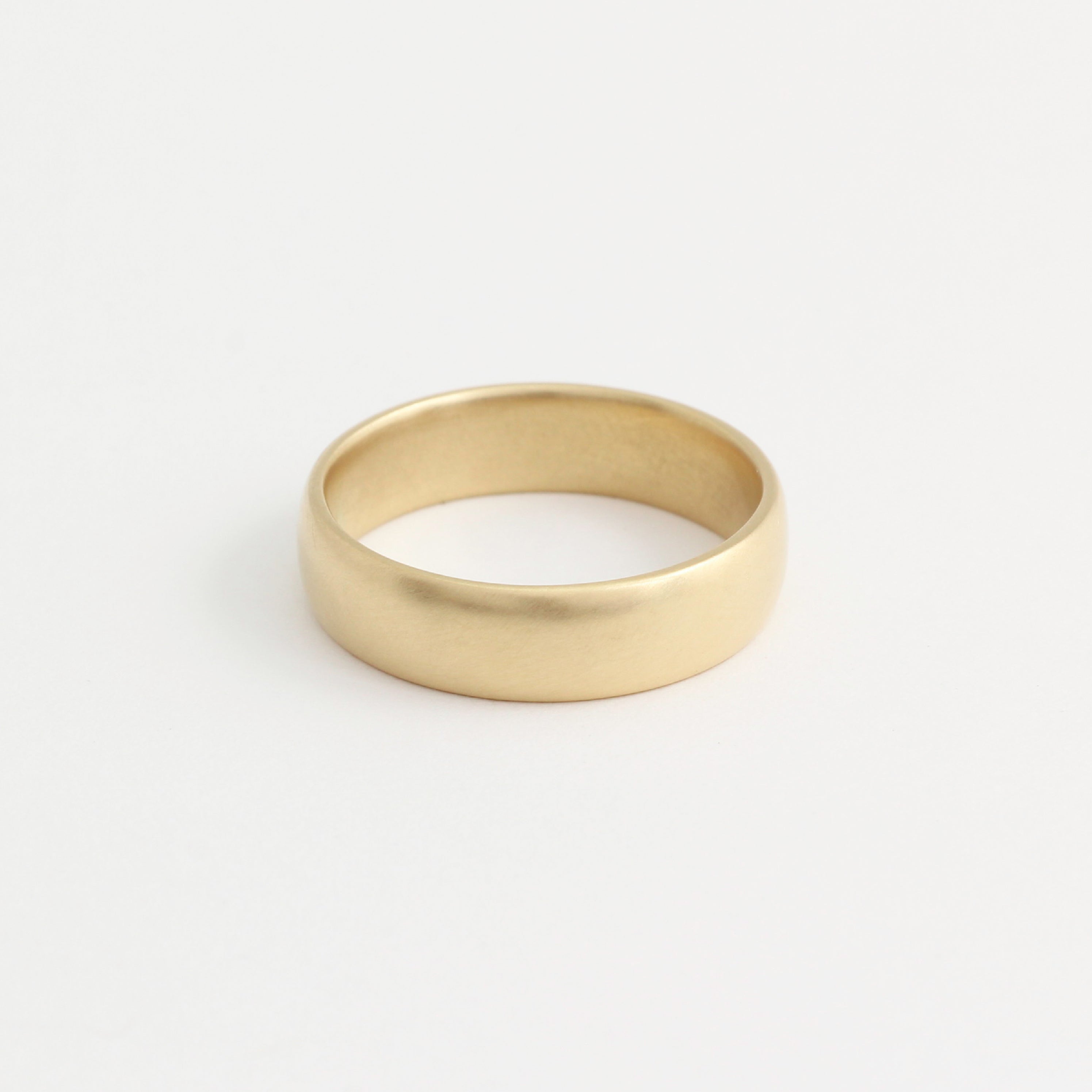 Yellow Gold Wedding Band - 5mm Wide - Rounded - Polished– Good Gold