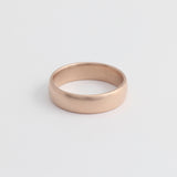 Rose Gold Wedding Band - 5mm Wide - Rounded - Matte