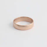 Rose Gold Wedding Band - 5mm Wide - Rounded - Polished
