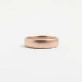 Rose Gold Wedding Band - 5mm Wide - Rounded - Matte