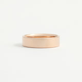 Rose Gold Wedding Band - 5mm Wide - Flat - Polished