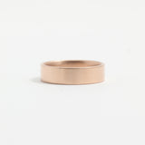 Rose Gold Wedding Band - 5mm Wide - Flat - Matte