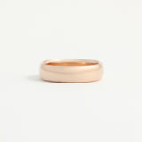 Rose Gold Wedding Band - 5mm Wide - Rounded - Polished