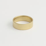 Yellow Gold Wedding Band - 6mm Wide - Flat - Polished