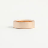 Rose Gold Wedding Band - 6mm Wide - Flat - Polished