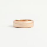 Rose Gold Wedding Band - 6mm Wide - Rounded - Polished