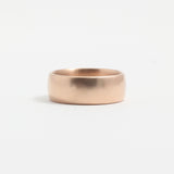 Rose Gold Wedding Band - 7mm Wide - Rounded - Matte
