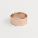 Rose Gold Wedding Band - 8mm Wide - Flat - Polished