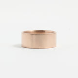 Rose Gold Wedding Band - 8mm Wide - Flat - Matte