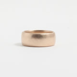 Rose Gold Wedding Band - 8mm Wide - Rounded - Matte
