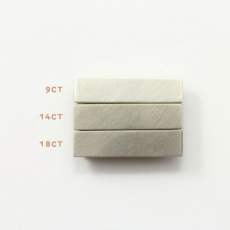 White Gold Wedding Band - 3mm Wide - Rounded - Matte